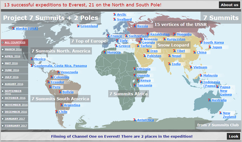 7 Summits Club World Wide Expedition