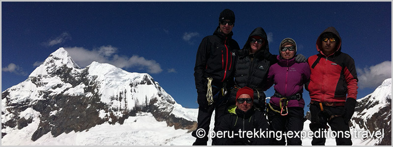 Peru: Climbing Nevado Maparaju (5325 m), in the valley of Quilcayhuanca