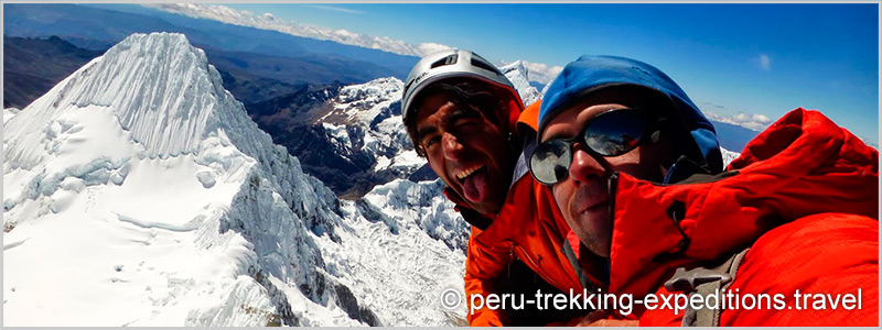 Peru: Expeditions Nevados Alpamayo (5947 m), Artesonraju (6025 m) and Huascaran (6768 m)